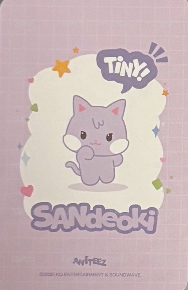 ANITEEZ IN THE CALLING 周邊卡 TINY ANITEEZ PLUSH DOLL 背面