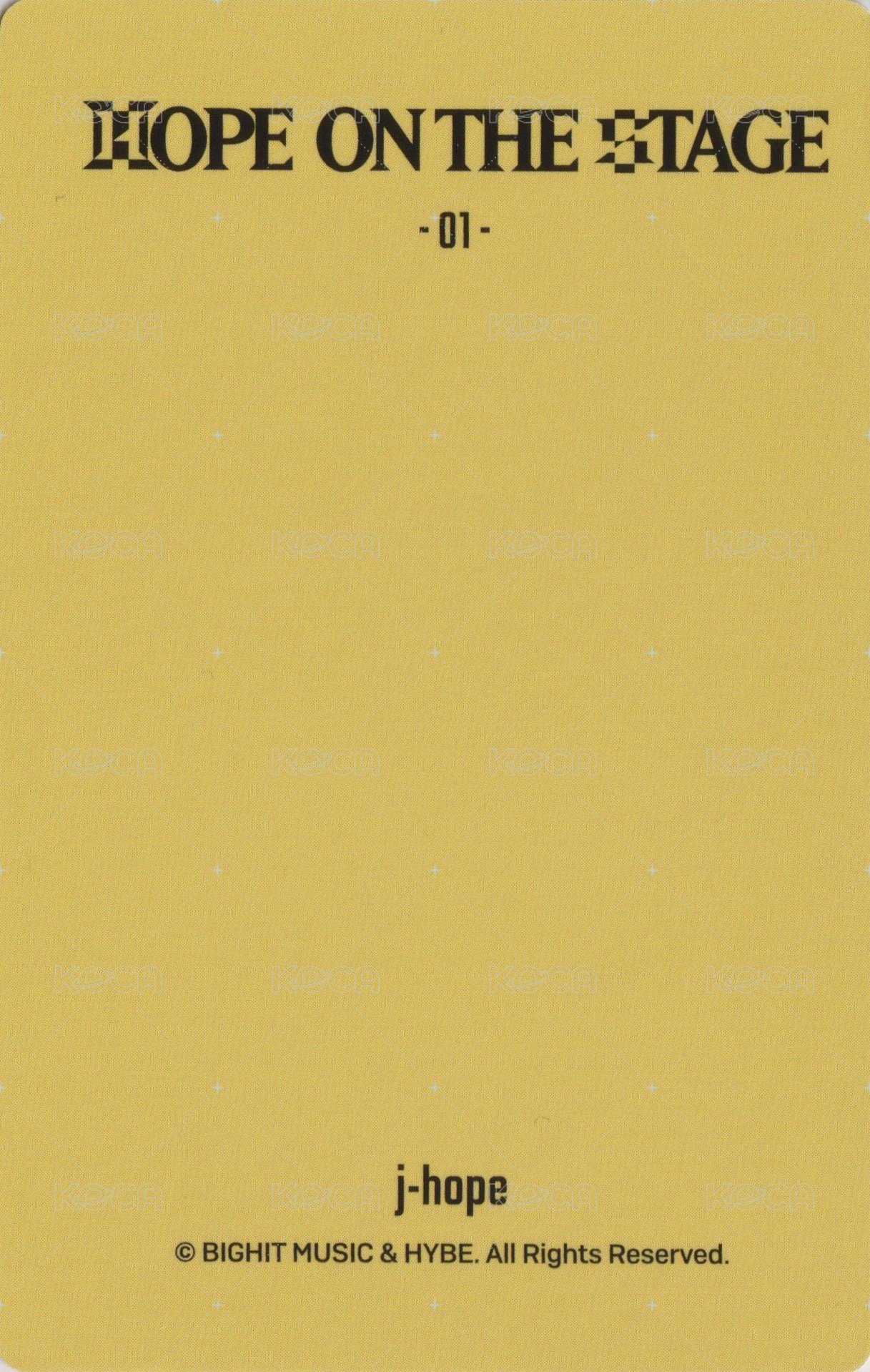 HOTS Tour 周邊卡 C版(1/6) 背面