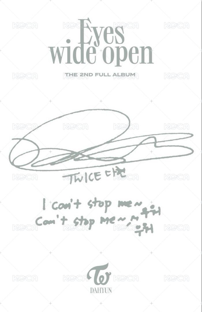 Eyes Wide Open 專輯卡 TWICE 多賢 EWO 專卡 背面