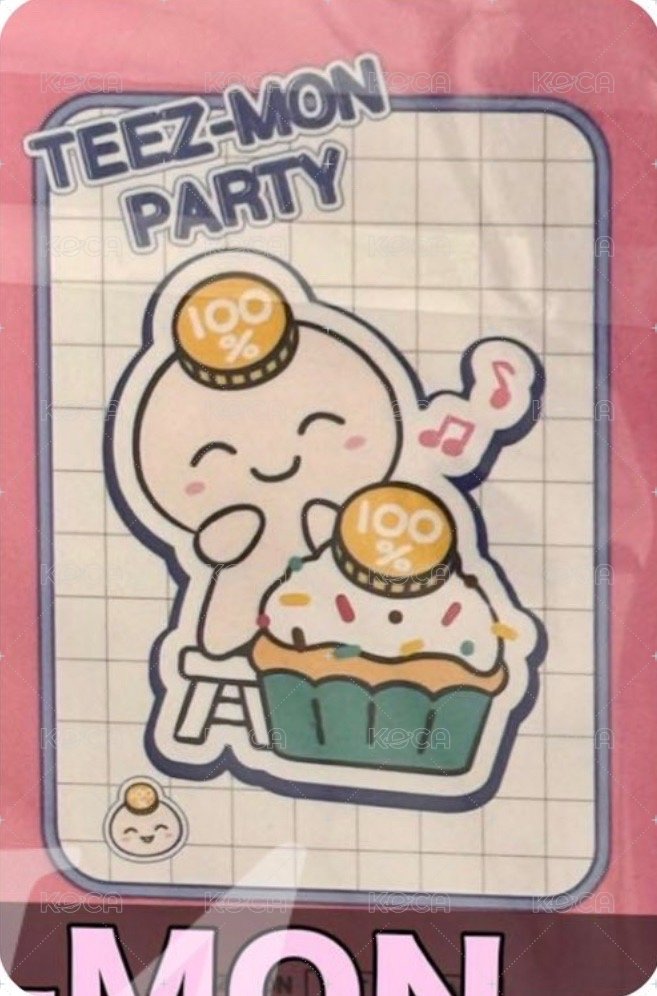 TEEZ-MON POP UP SHOP IN JAPAN 周邊卡 MASCOT PLUSH  背面