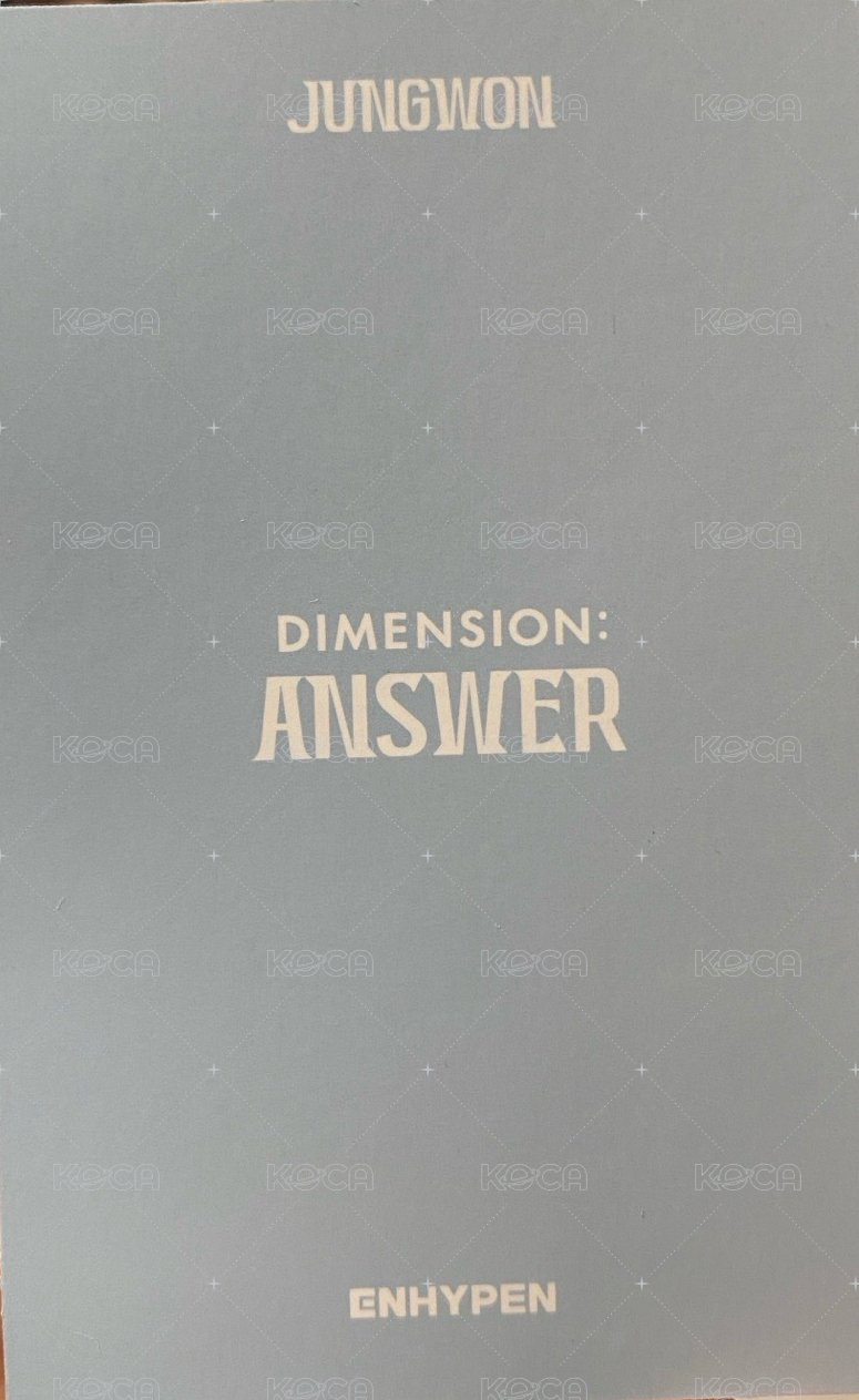 正一後續 專輯卡 Yet版 拍立得 背面