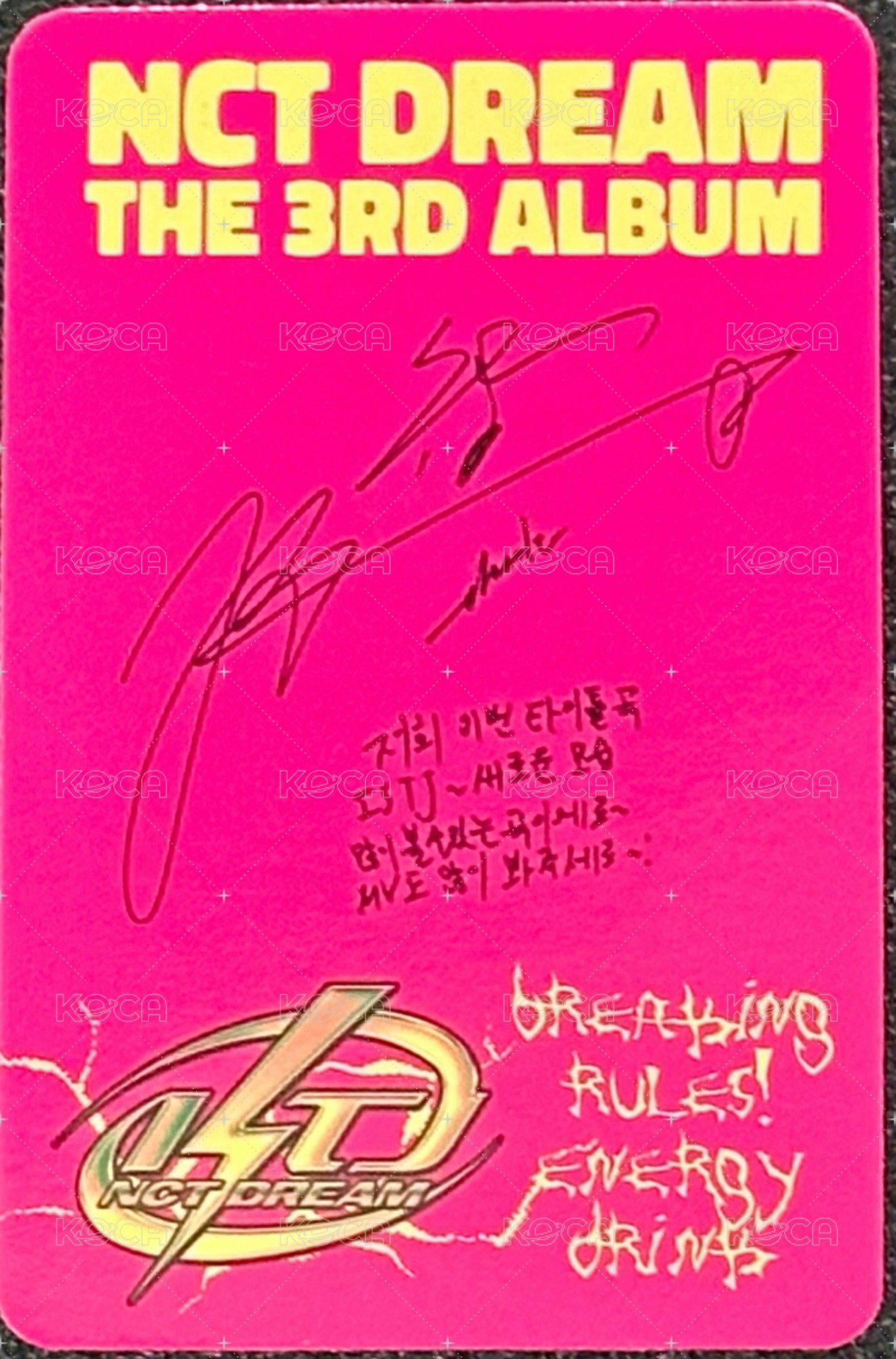 ISTJ 專輯卡 Poster ver 背面