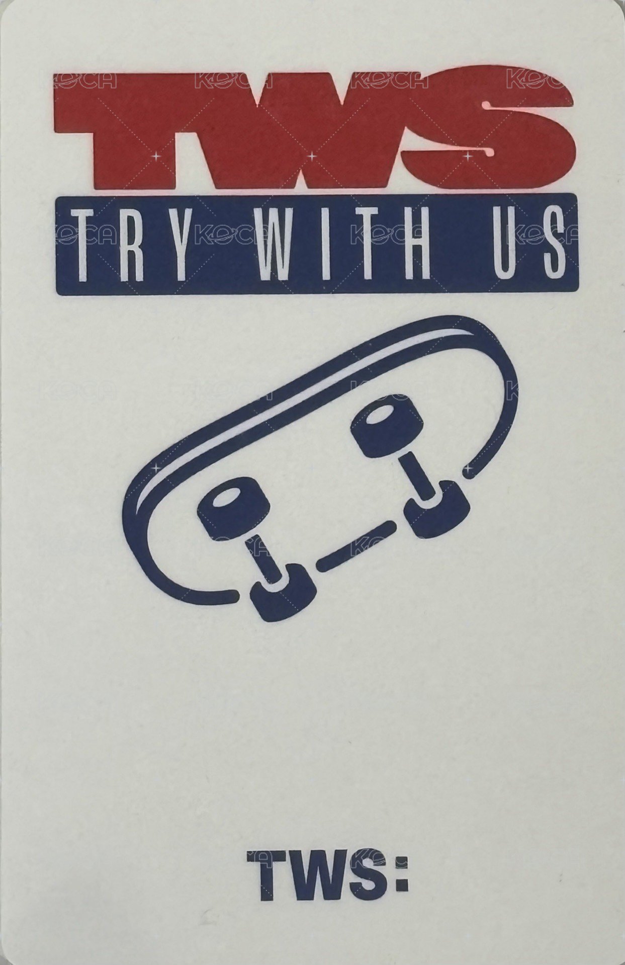 TRY WITH US yzy 2.0 簽售卡  背面