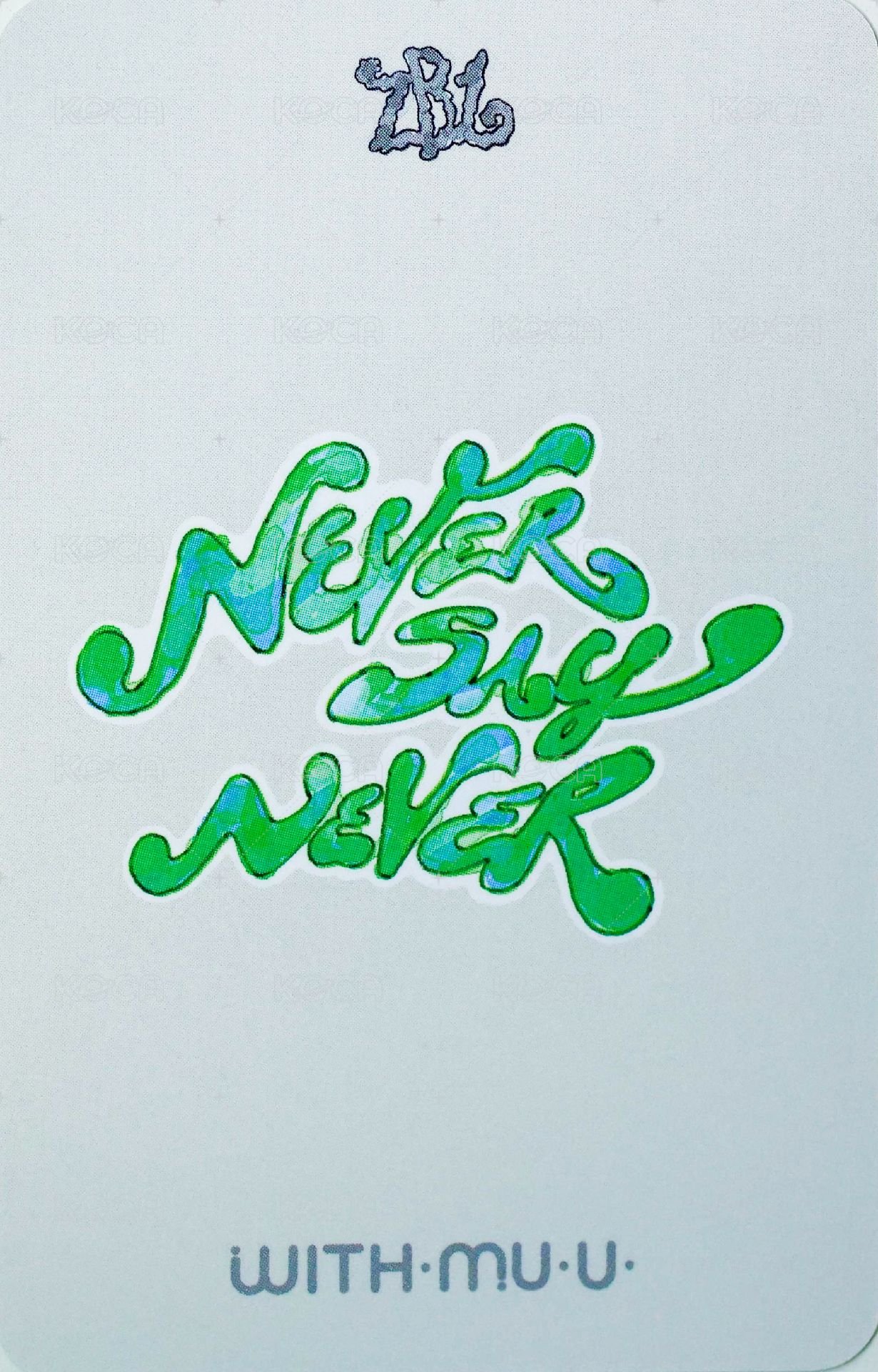 正規一 wm 特典卡 鼓臉 ver. 背面