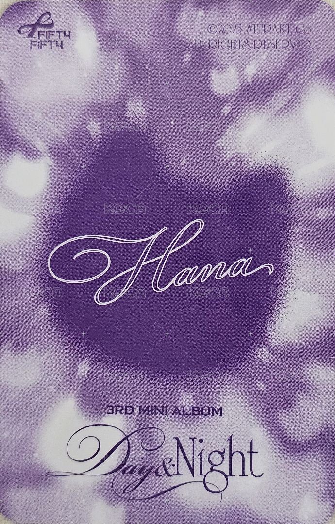 Day & Night 專輯卡 Day&Night 專卡 - Night ver 背面