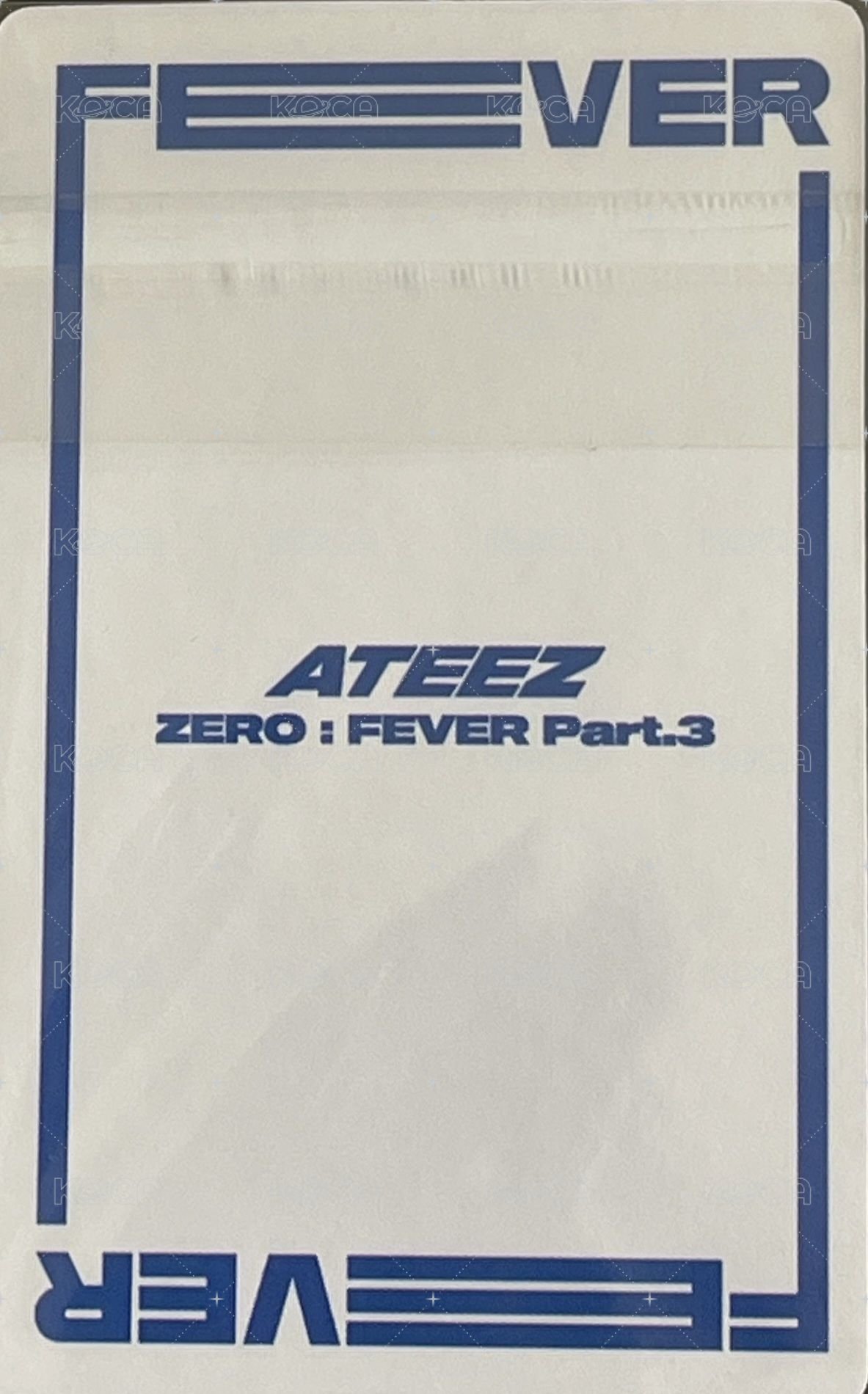 Fever pt.3 am 2.0 簽售卡  背面