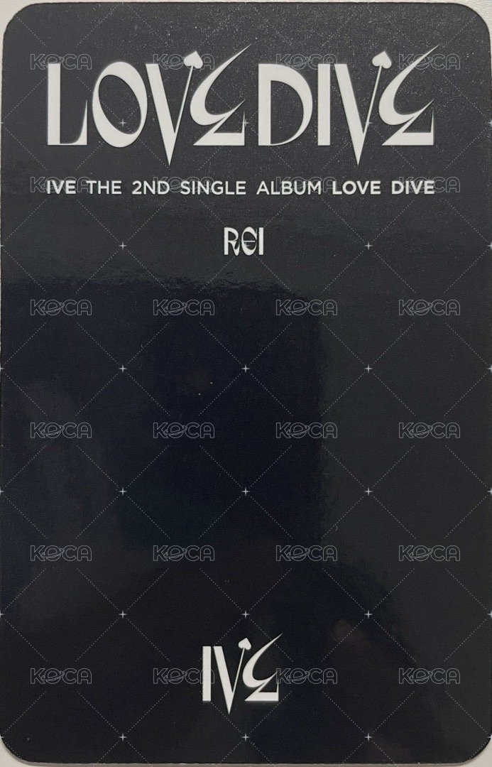 LOVE DIVE mokket 簽售卡  背面