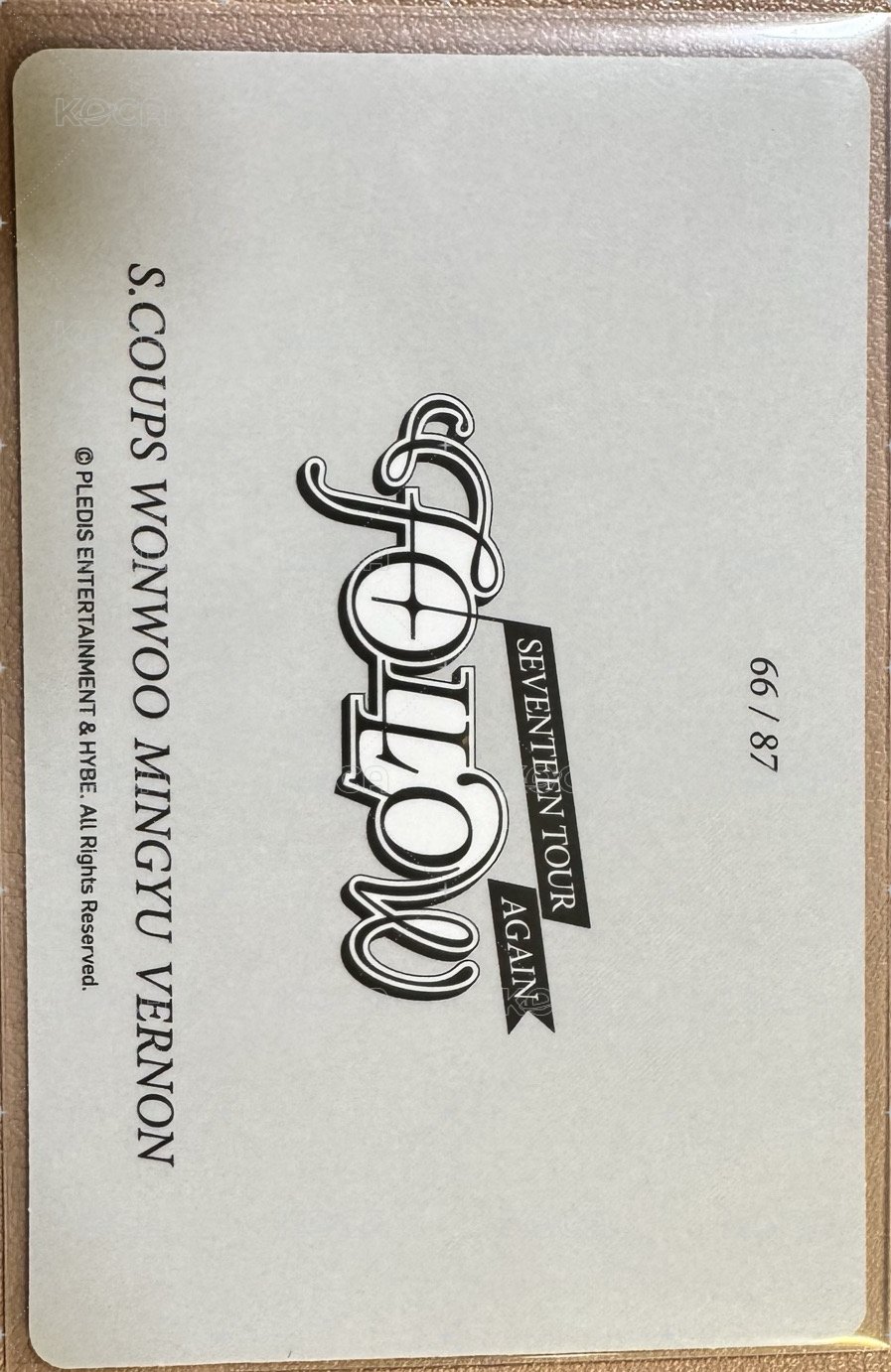 FOLLOW AGAIN 隨機卡  背面