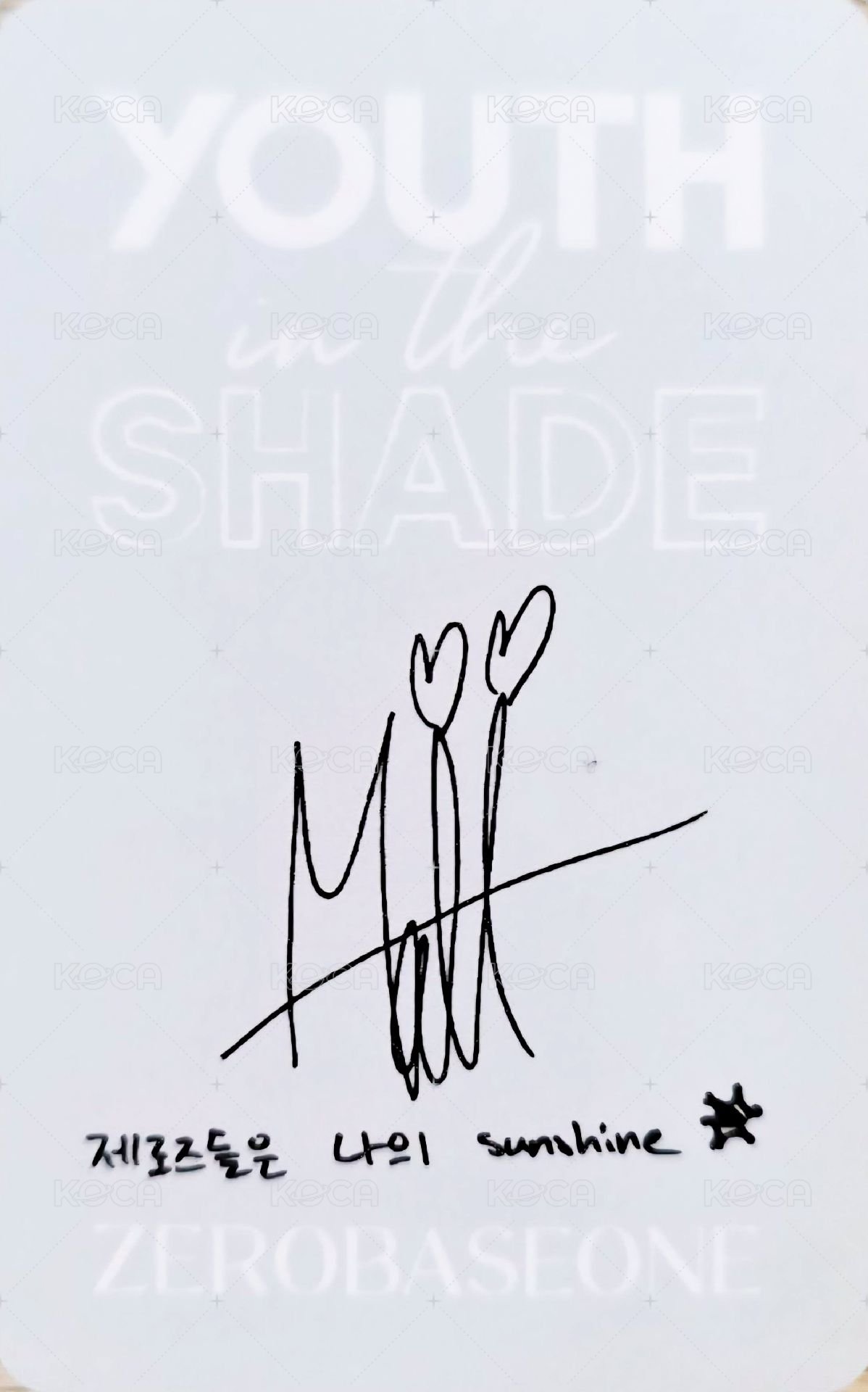 迷一 專輯卡 SHADE ver. 背面