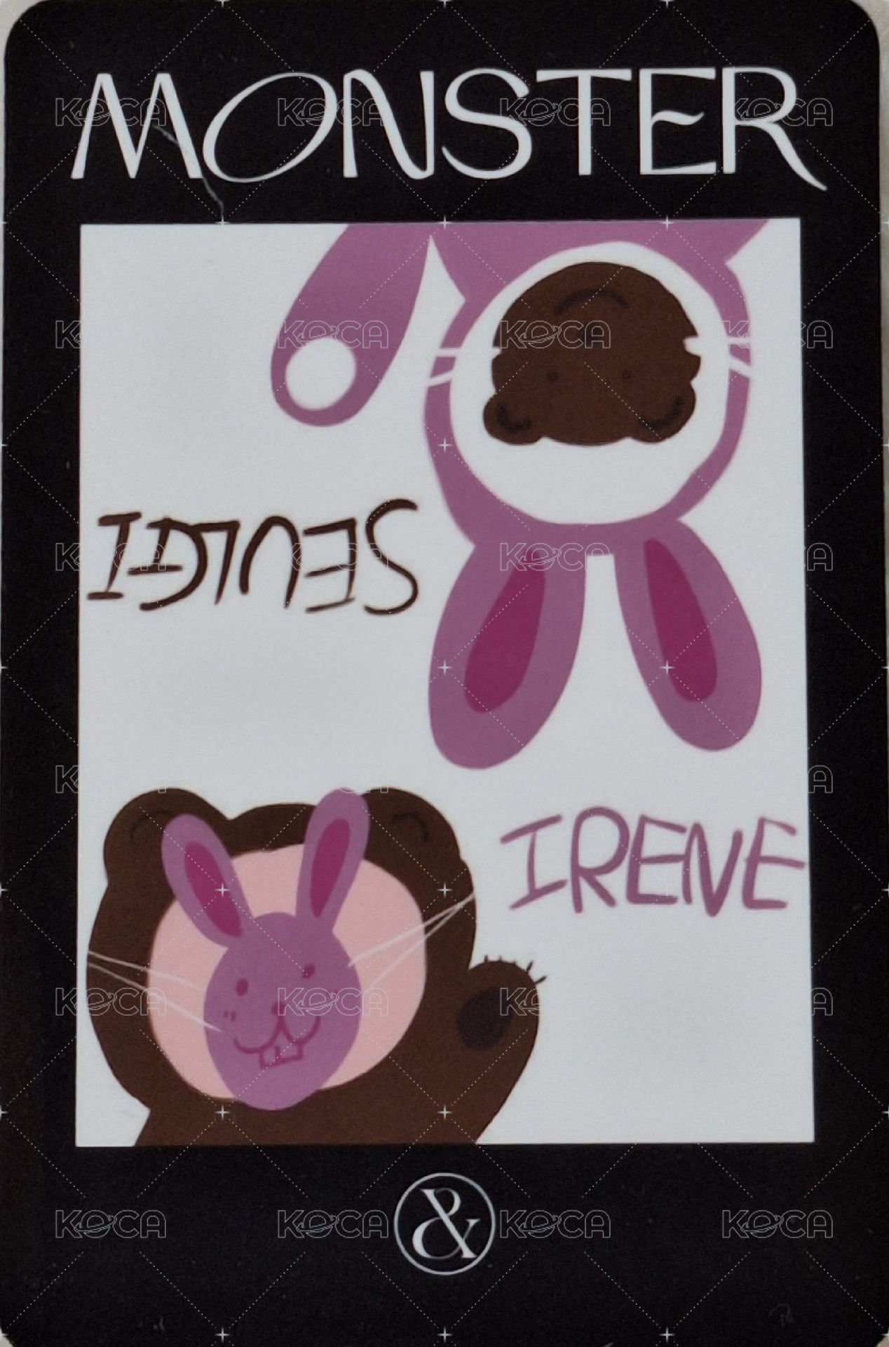 Monster 專輯卡 Redvelvet 小分隊 IS 迷1專輯雙人小卡 背面