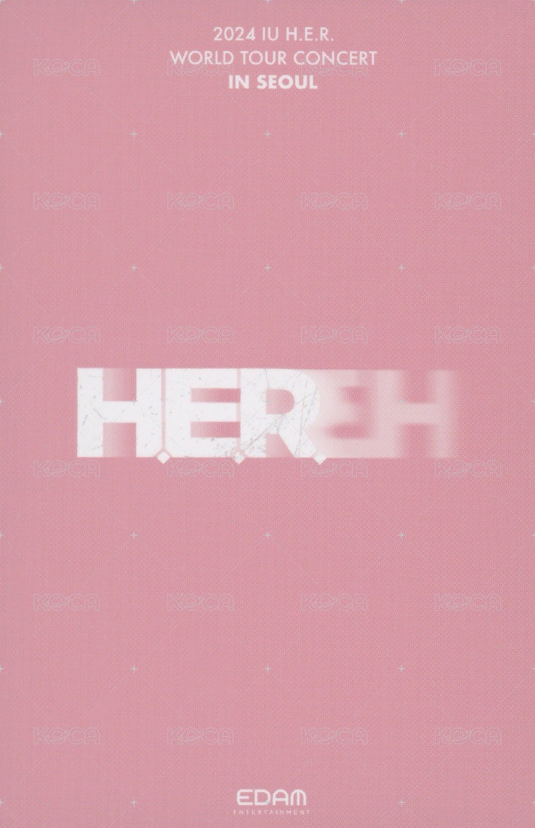 24’演唱會 入場卡 / 場限卡 首爾0310 背面