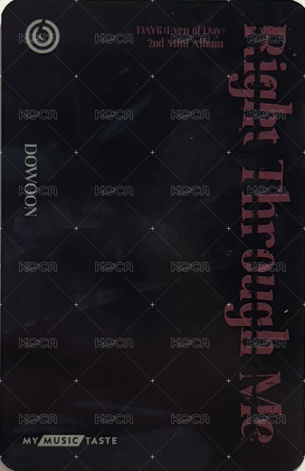 EOD 迷二 mmt 特典卡  背面