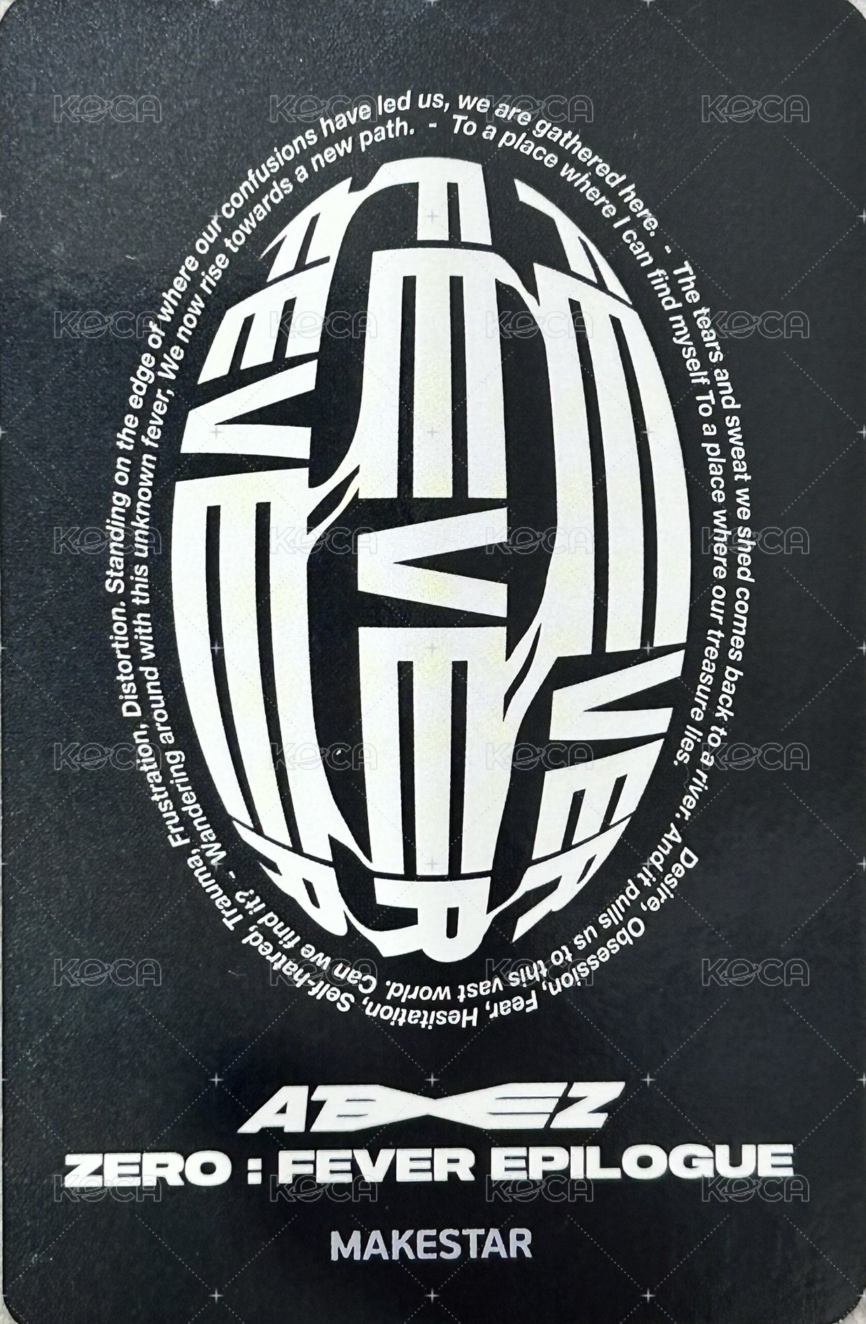 FEVER Epilogue ms 5.0 簽售卡  背面