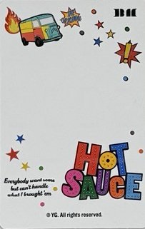 HOT SAUCE yg 卡冊 周邊卡  背面