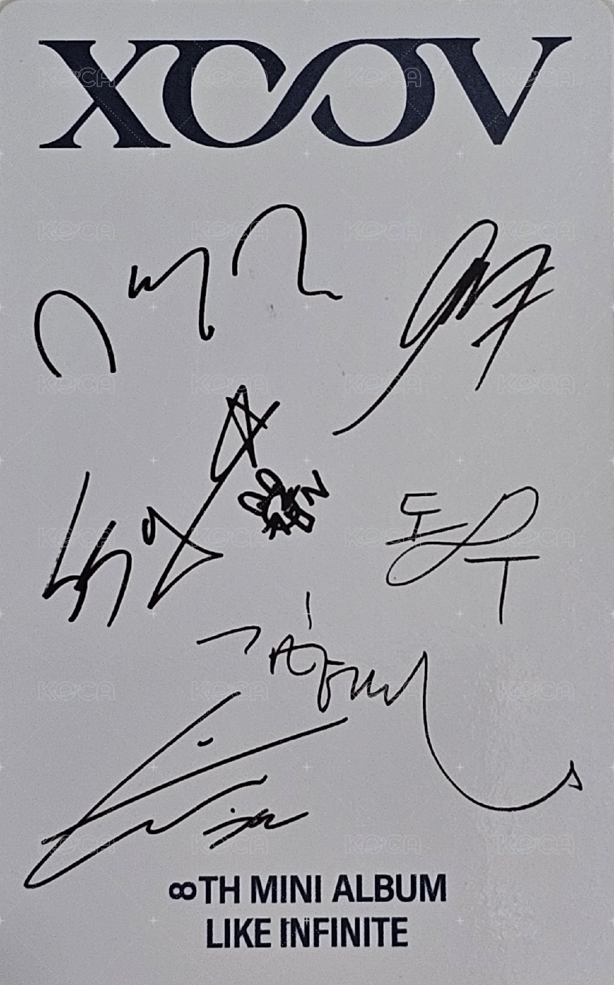 LIKE INFINITE 專輯卡 限量版 背面