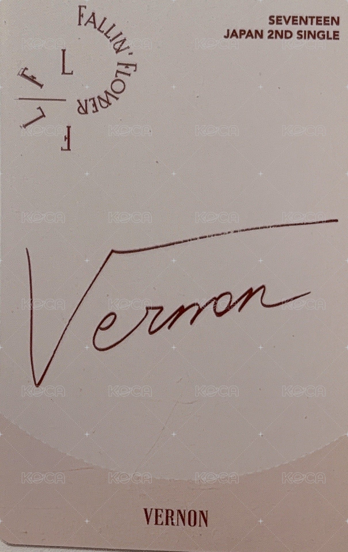 落花 專輯卡 C盤 背面