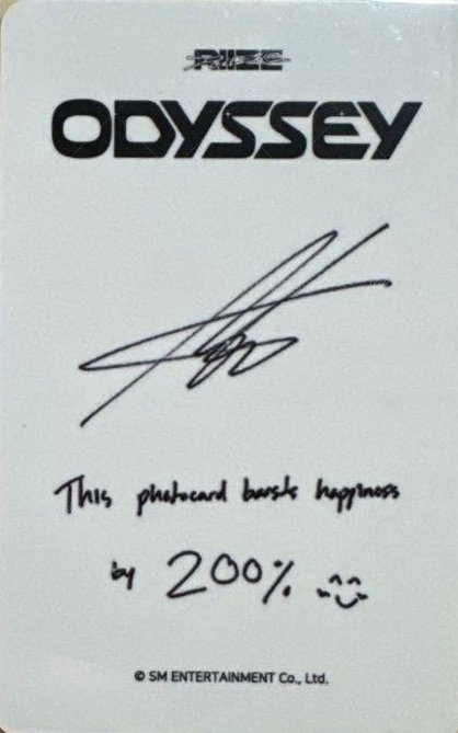 ODYSSEY ia 幸運卡  背面