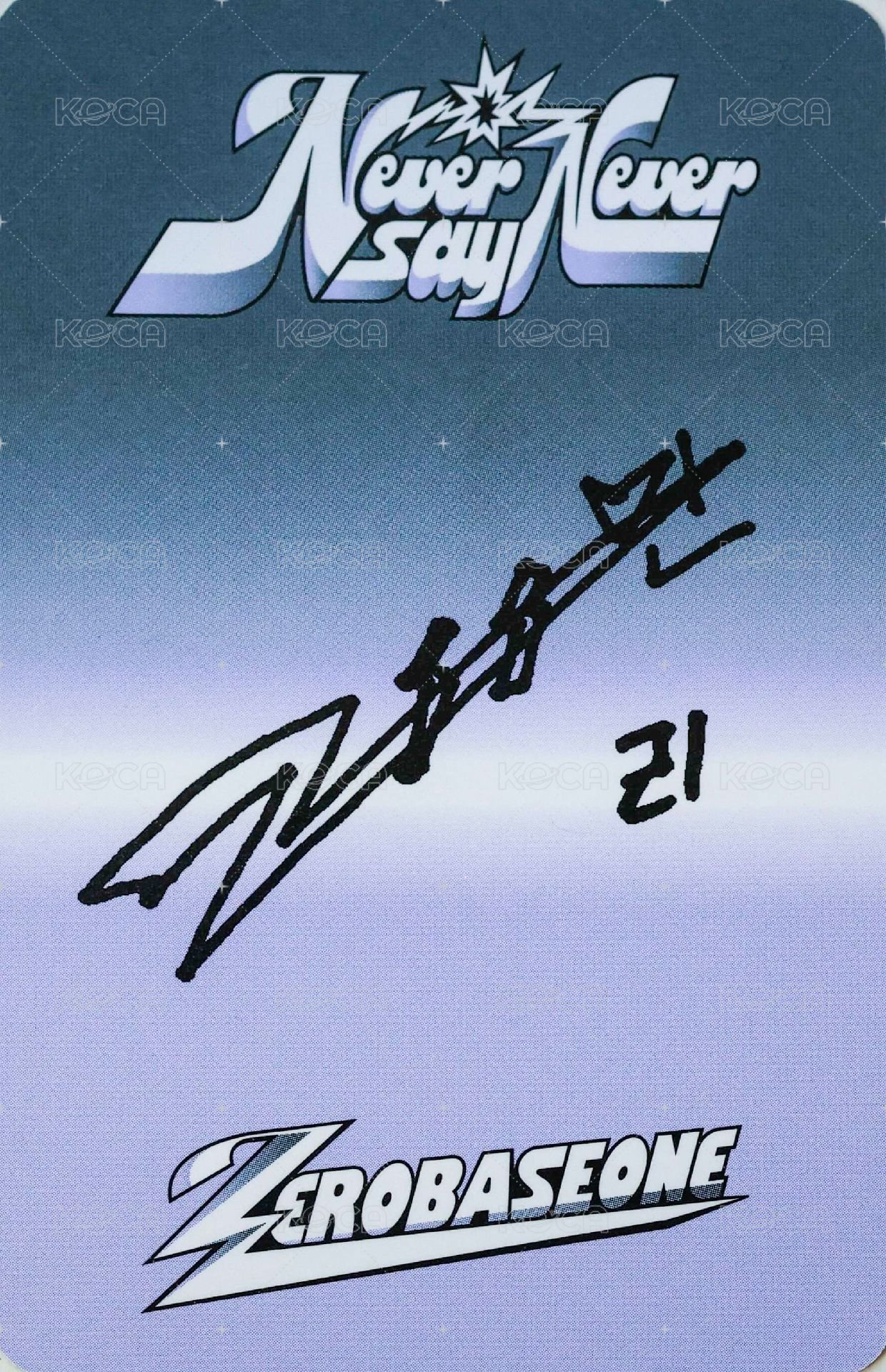 正規一 專輯卡 ICON ver. 背面