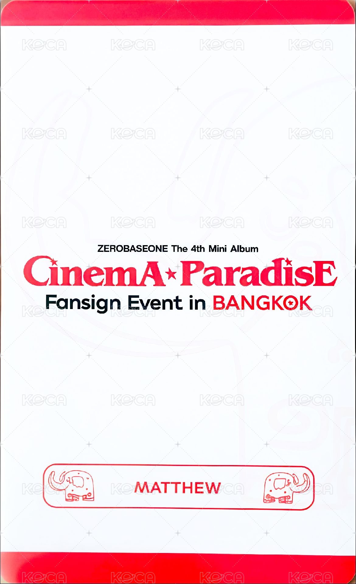 迷四   曼谷 簽售卡 大象玩偶 ver. 背面