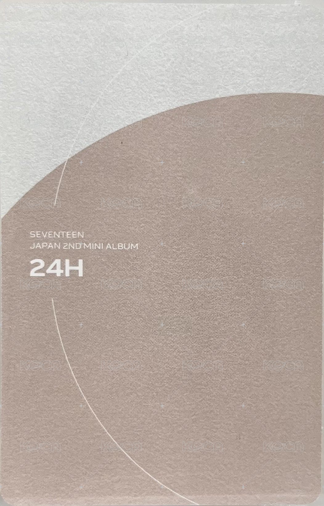 24H carat ver. 專輯卡  背面