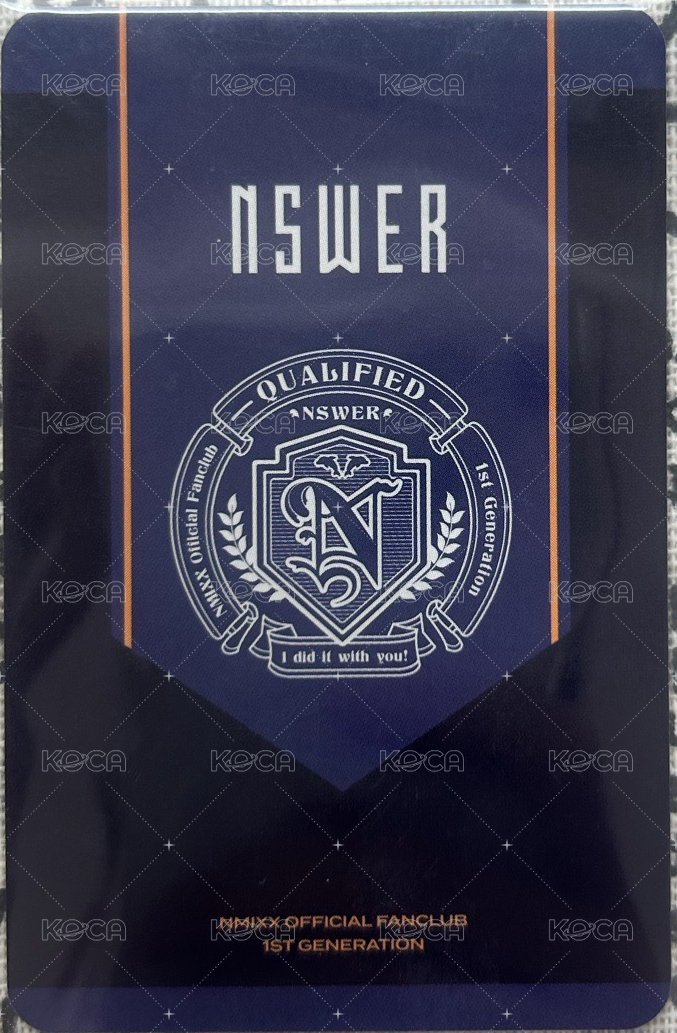 一期會員 會員禮卡  背面