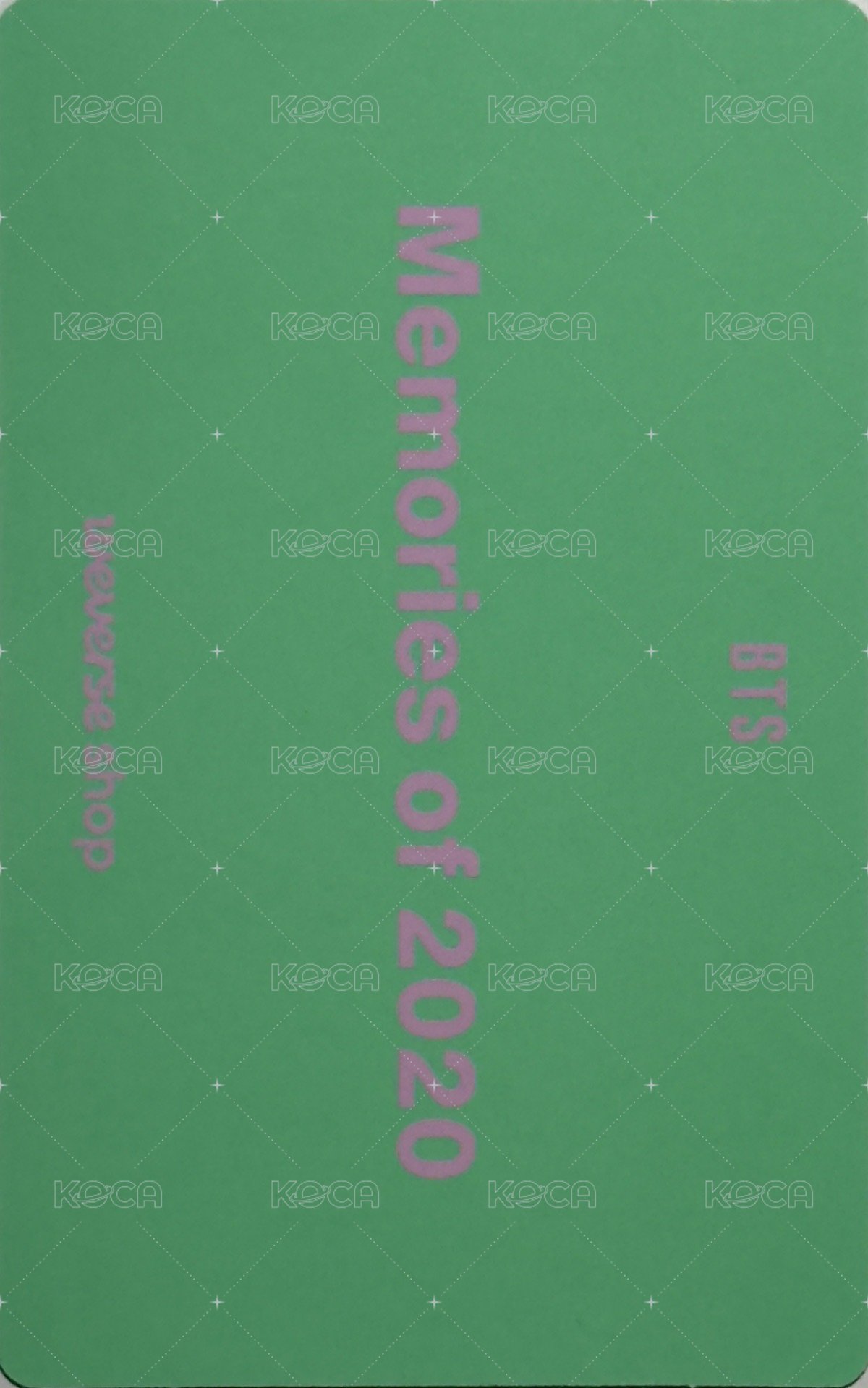 回憶錄 演唱會 DVD / CD 卡 2020 團卡 背面