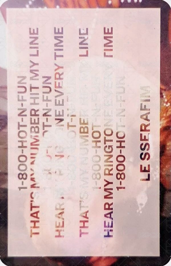 CRAZY 專輯卡 單封專卡 背面