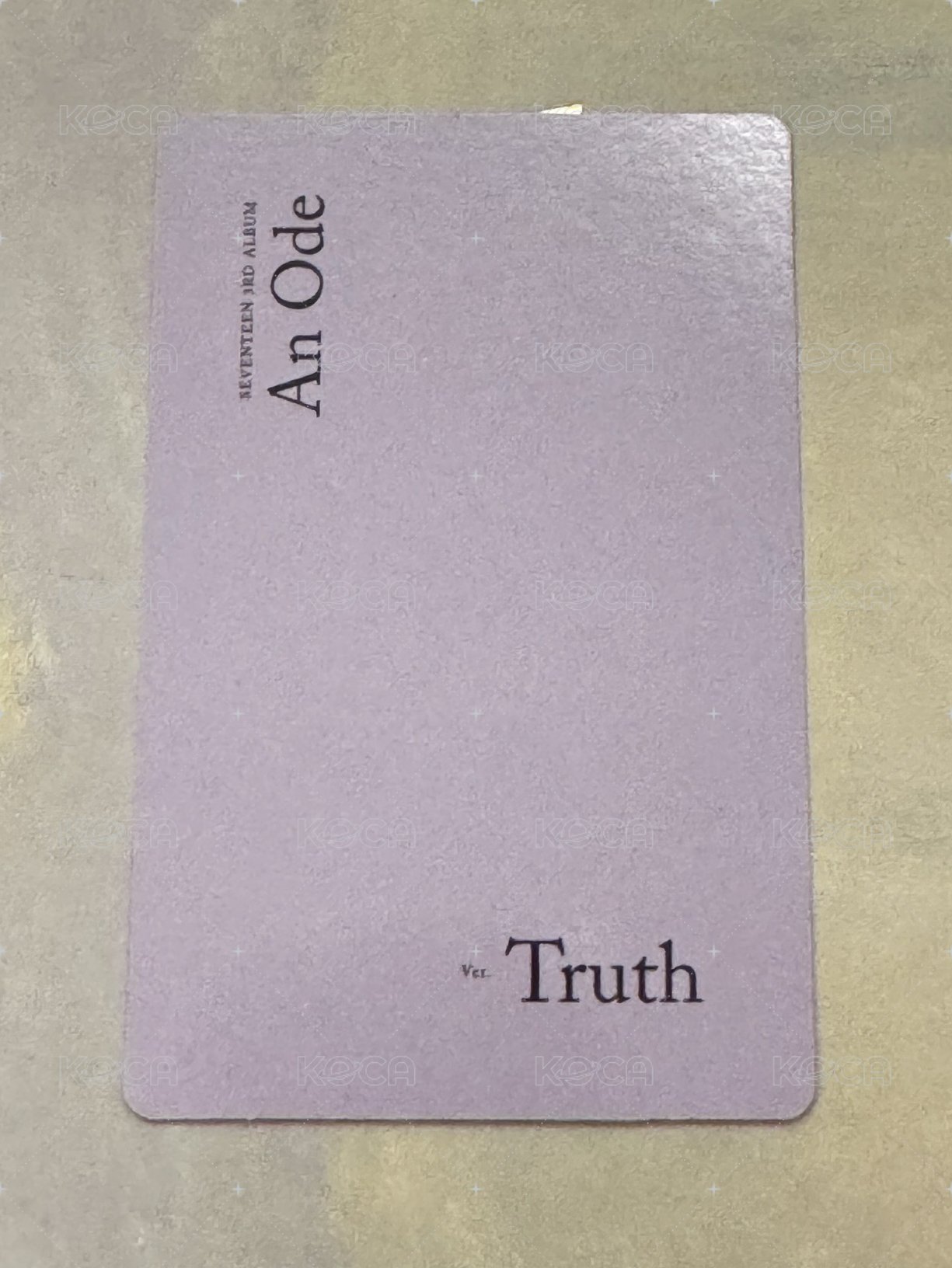 正三 專輯卡 TRUTH ver. 背面