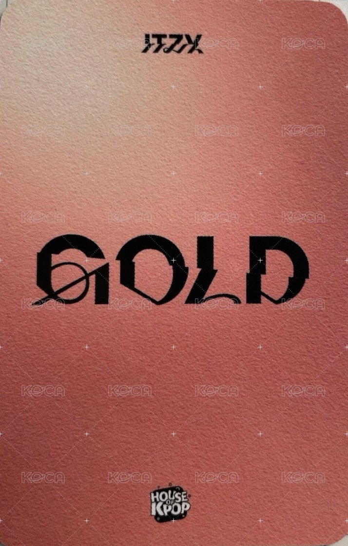 GOLD House Of Kpop 簽售卡 拐杖糖 背面