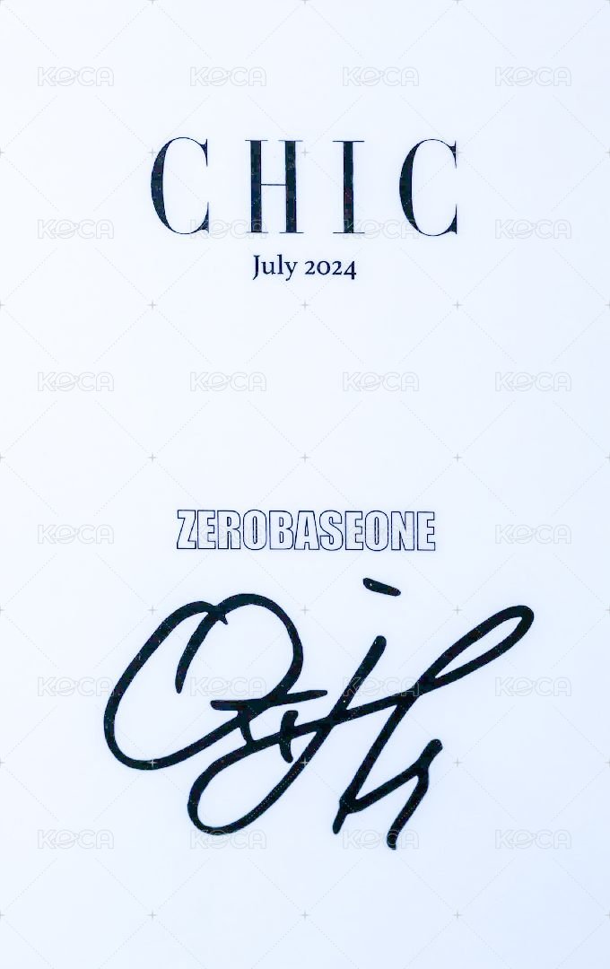 CHIC×韓維辰 雜誌卡  背面