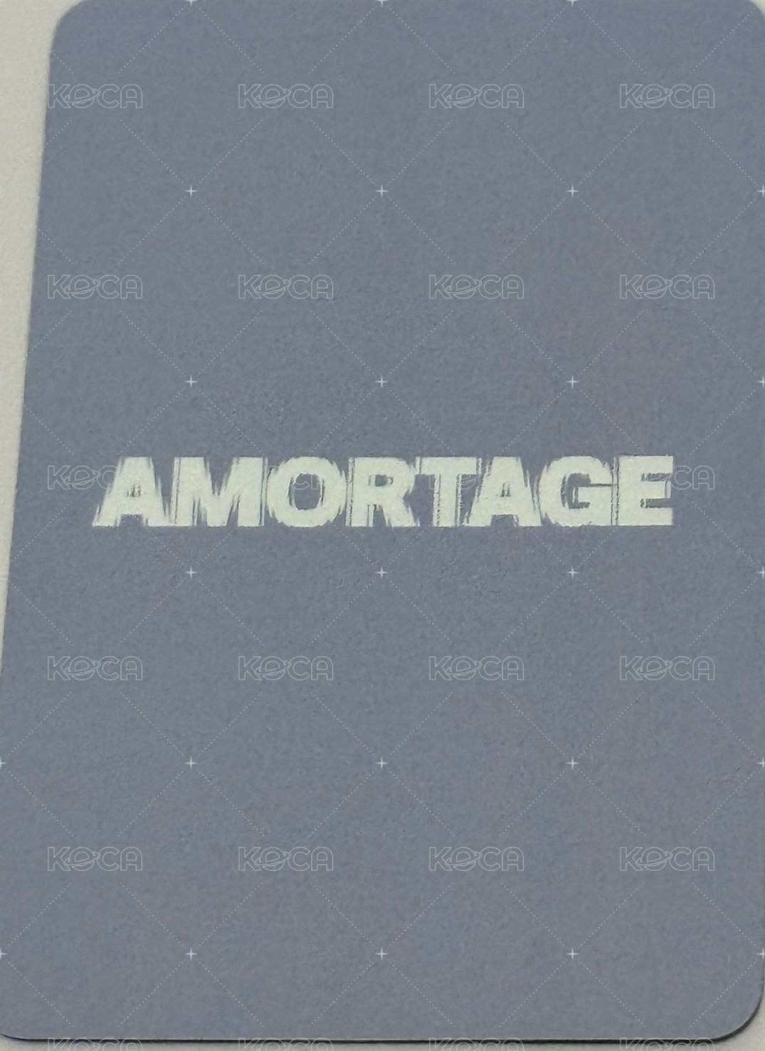 AMORTAGE k4 預售 特典卡  背面