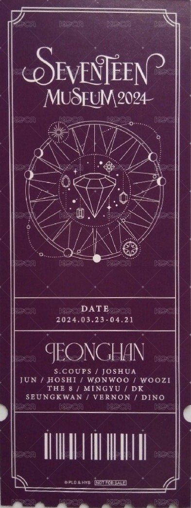 24‘博物館 入場卡 / 場限卡 1st Block  背面