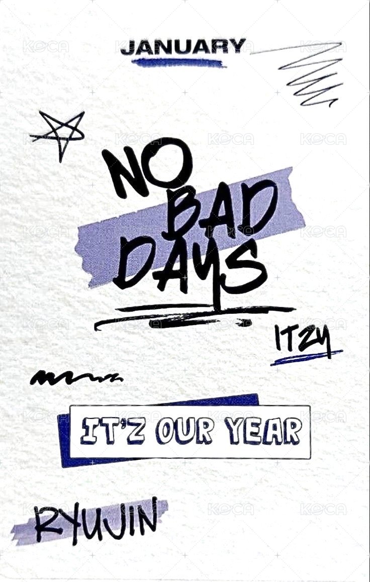 NO BAD DAYS 周邊卡 一月 背面