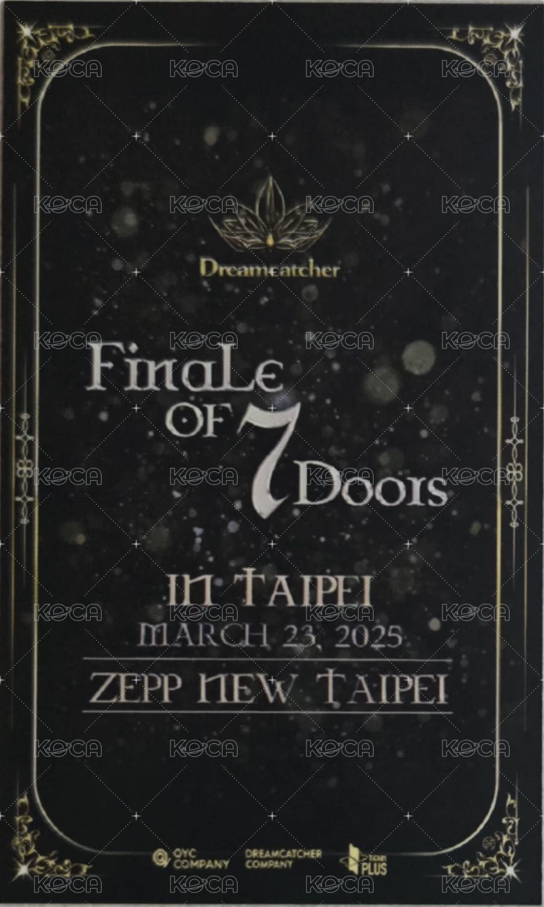 七扇門巡演終場 入場卡 / 場限卡 台北場 背面