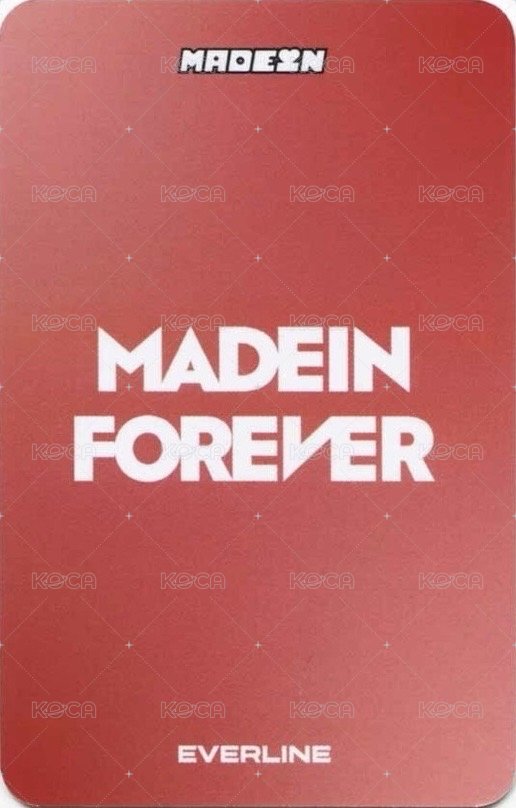 FOREVER el 合影 簽售卡  背面