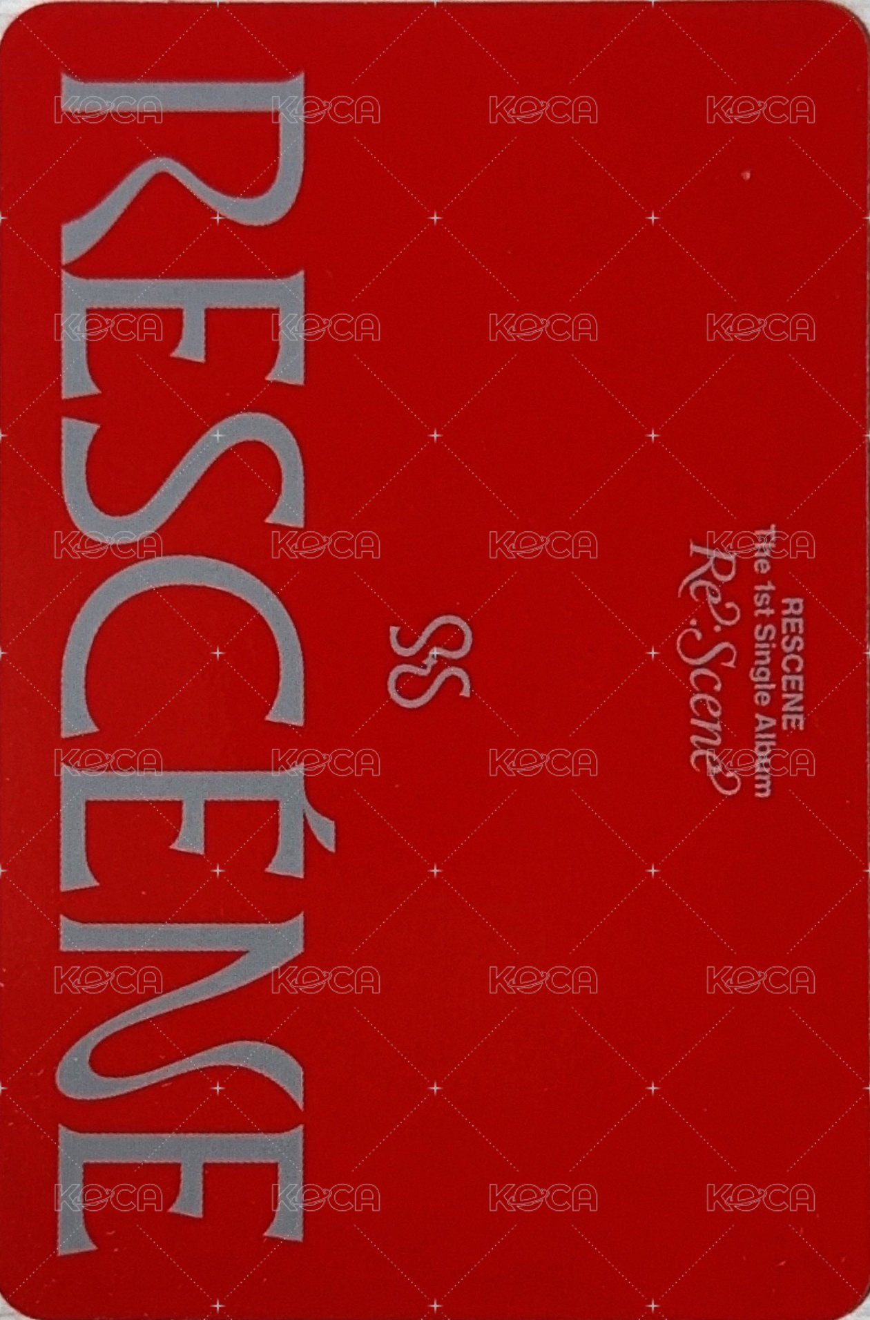 Re:Scene 預售禮ID卡 專輯卡  背面