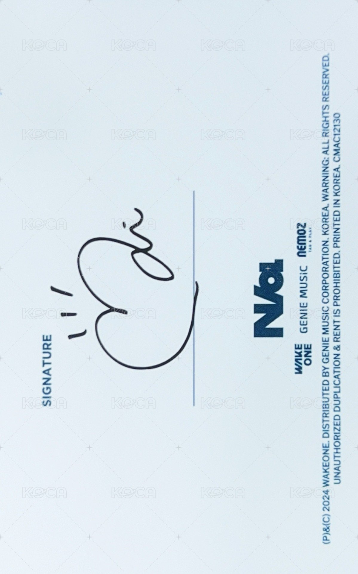 迷一 專輯卡 單封ID 背面