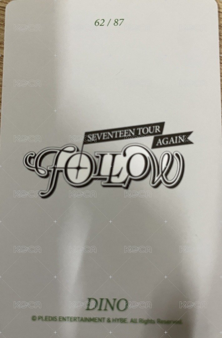 FOLLOW AGAIN 隨機卡 ｜韓通卡包 背面