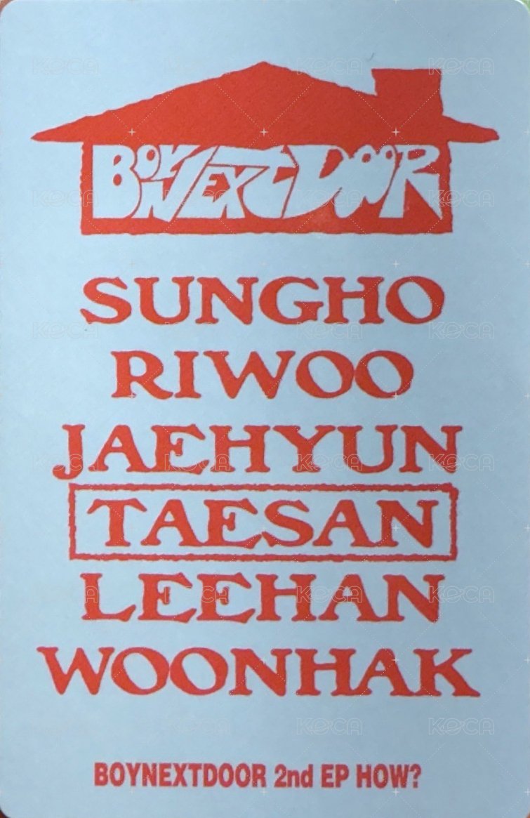HOW? 專輯卡 Sticker ver. 專卡4 背面