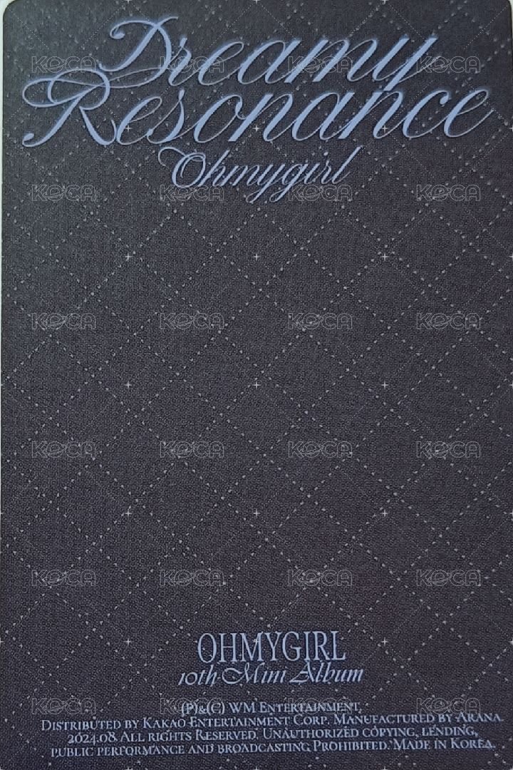 Dreamy Resonance 專輯卡 Dreamy專卡 Arin 背面