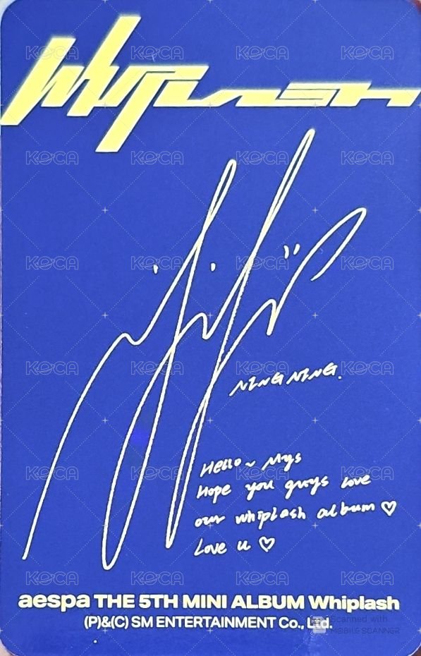 Whiplash 專輯卡 SGS專卡寧 背面