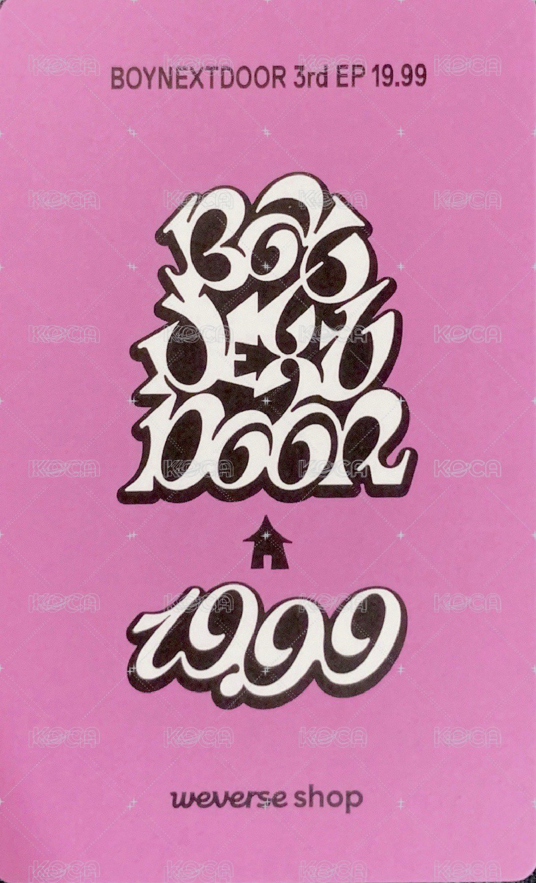 19.99 wvs 特別禮 特典卡  背面