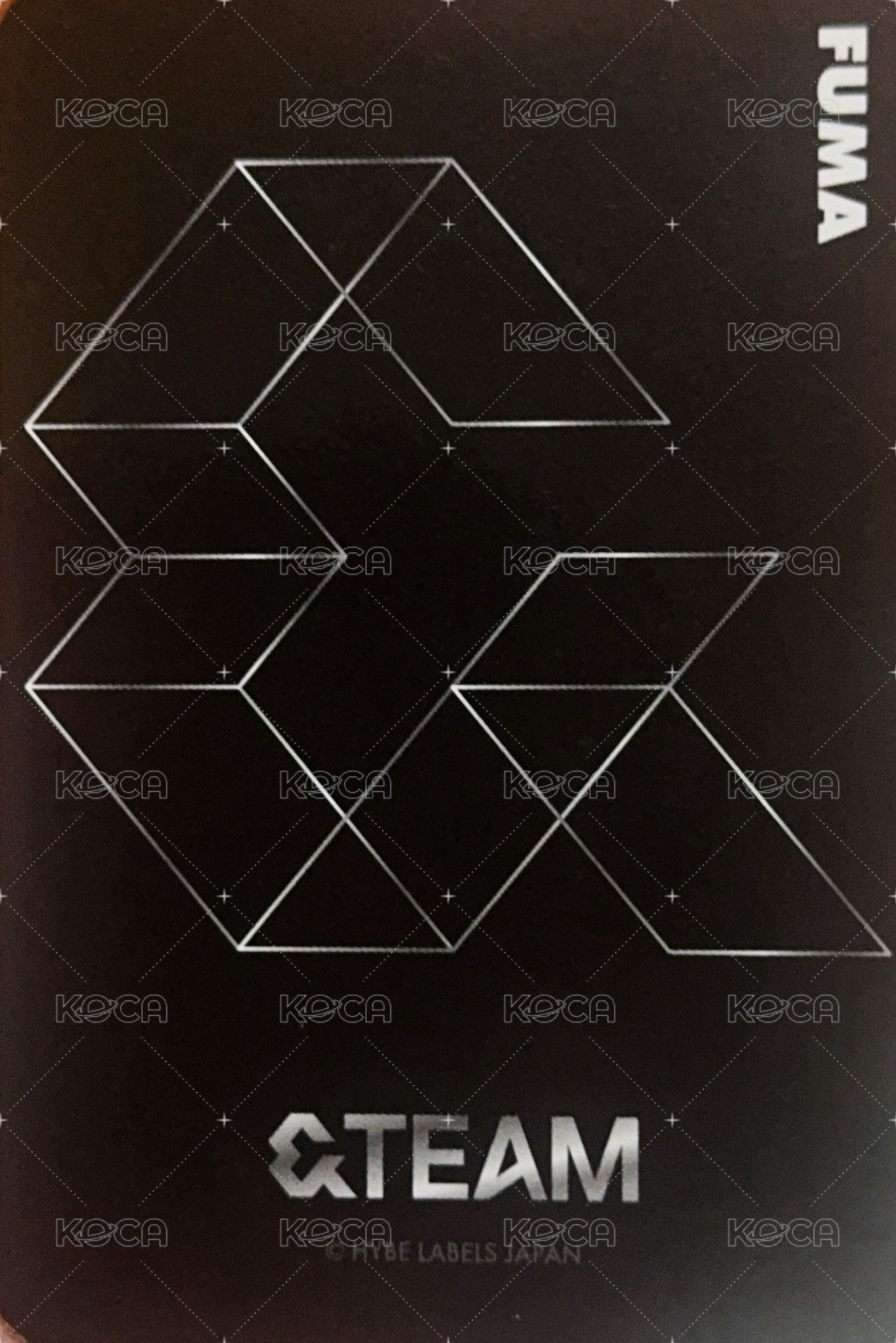 LOGO MERCH 周邊卡 手燈卡 背面