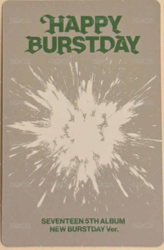 正五 專輯卡 NEW BURSTDAY ver 背面