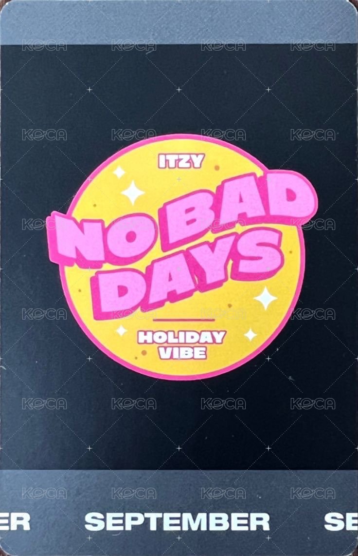 NO BAD DAYS 周邊卡 九月 拍立得 背面
