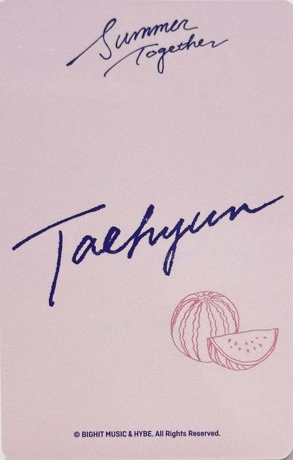 Summer Together 隨機卡 吃西瓜 背面