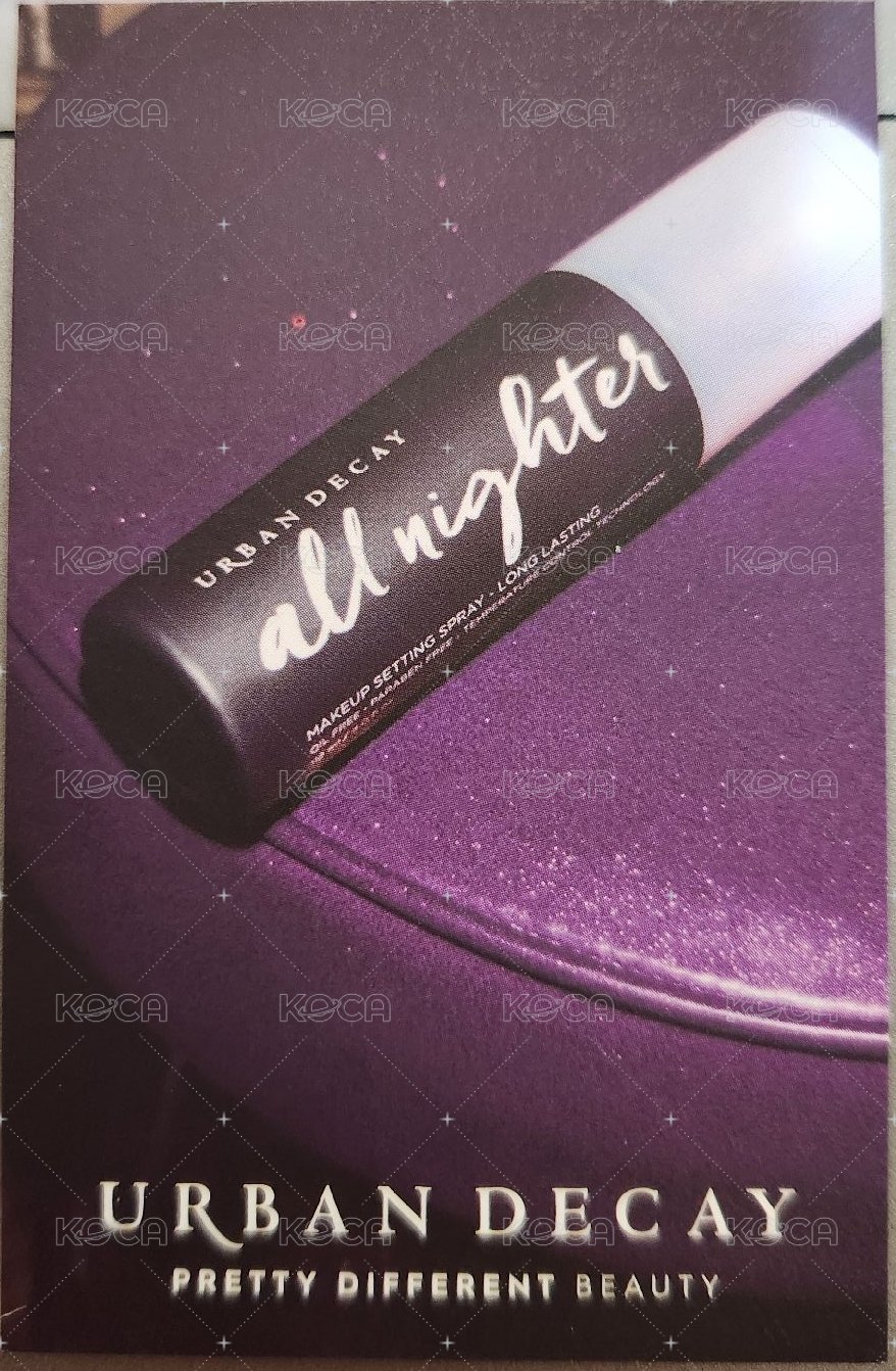 URBAN DECAY 代言卡  背面