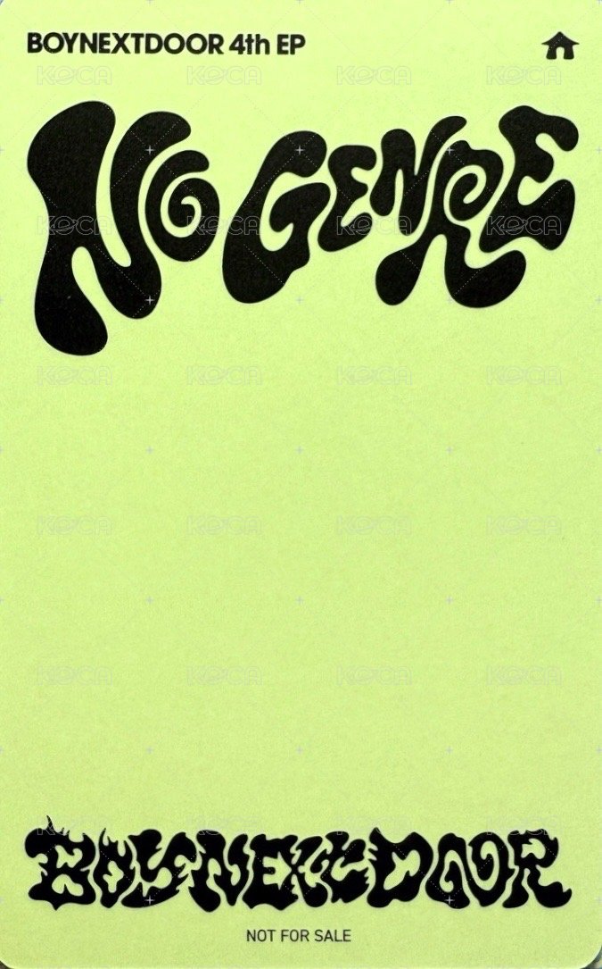 No Genre hmv 特典卡 官拍 背面