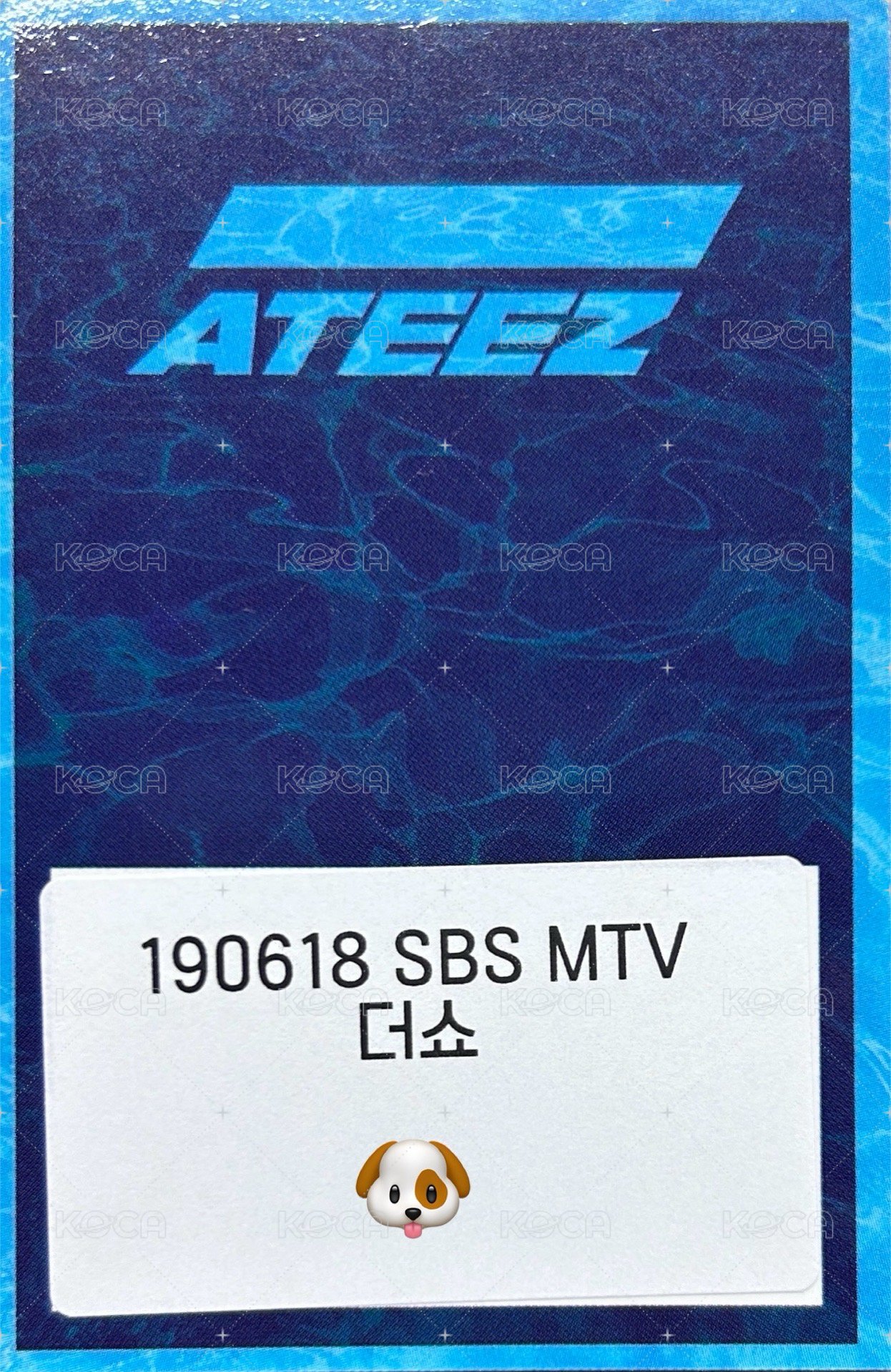 One to All 打歌卡 190618 SBS 背面