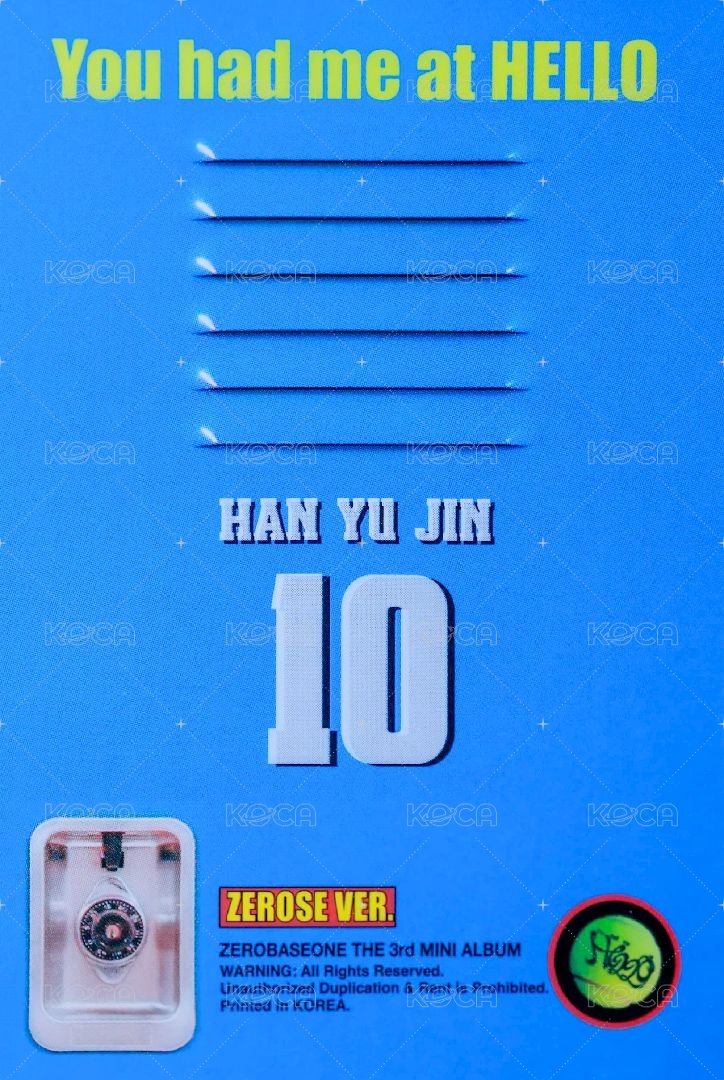 迷三 專輯卡 ZEROSE ver. 背面